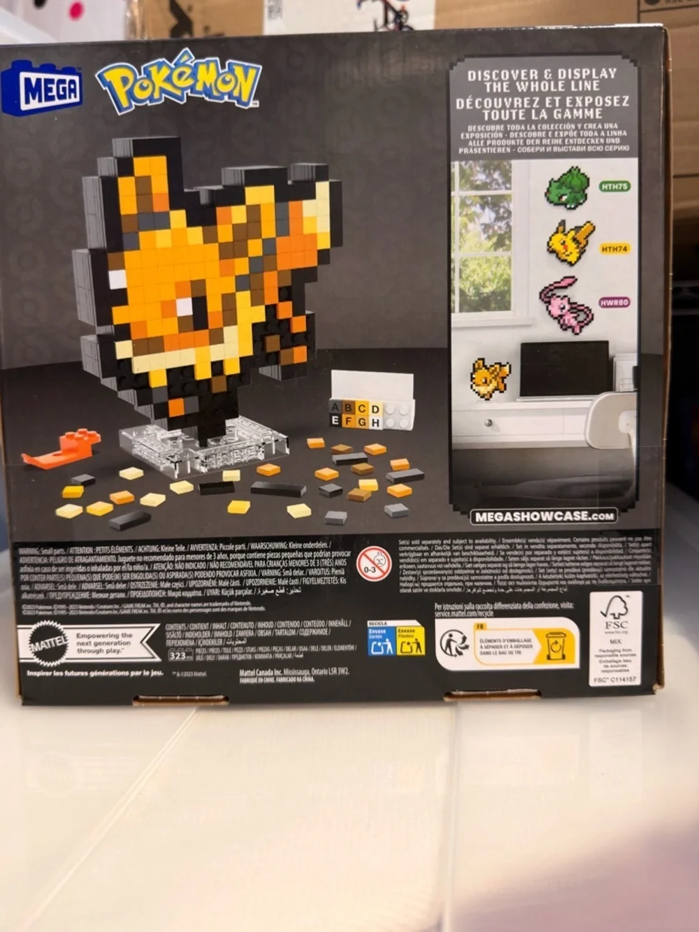 Mega Pokémon Pixel Art Eevee Build Kit - Yellow & Brown